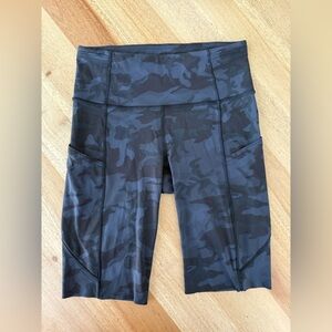 Lululemon Black Camo Athletic Shorts